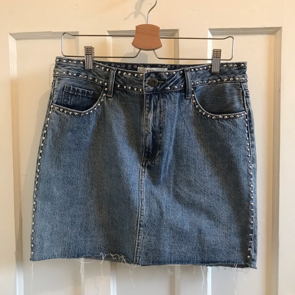Pistola denim skirt with studs - Picture 2 of 6